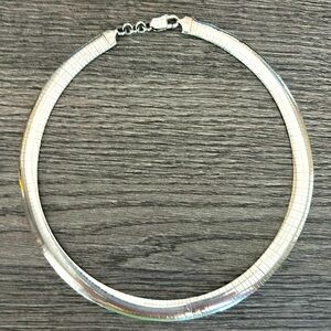 925 Silver Necklace.  15” long, 1/2”wide.